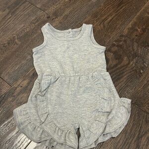 Newborn Gray Ruffle Romper - Afton Street